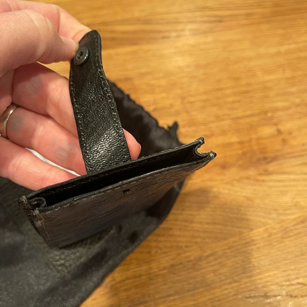 Zagliani Python Leather Credit Card Case - image 8